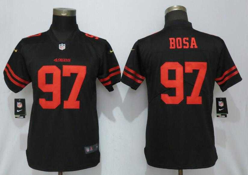 Women Nike 49ers 97 Nick Bosa Black 2019 NFL Draft First Round Pick Vapor Untouchable Limited Jersey (1),We sell and wholesale Women Nike 49ers 97 Nick Bosa Black 2019 NFL Draft First Round Pick Vapor Untouchable Limited Jersey (1) on line form chian!